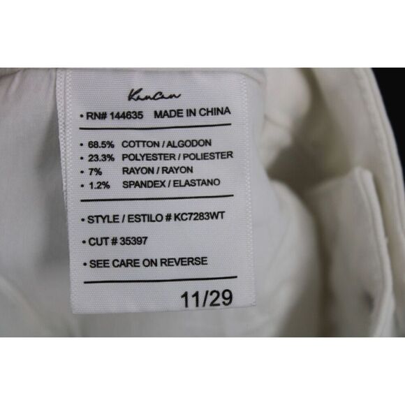Kancan Estilo White Distressed Raw Hem Denim Jeans 11/29 - Picture 10 of 10